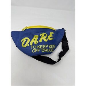 D.A.R.E. Dare To Keep Kids Off Drugs Neon Blue Yellow Fanny Pack Tipsy Elves